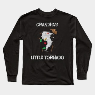 Cute Grandpa's Little Tornado Kids Long Sleeve T-Shirt